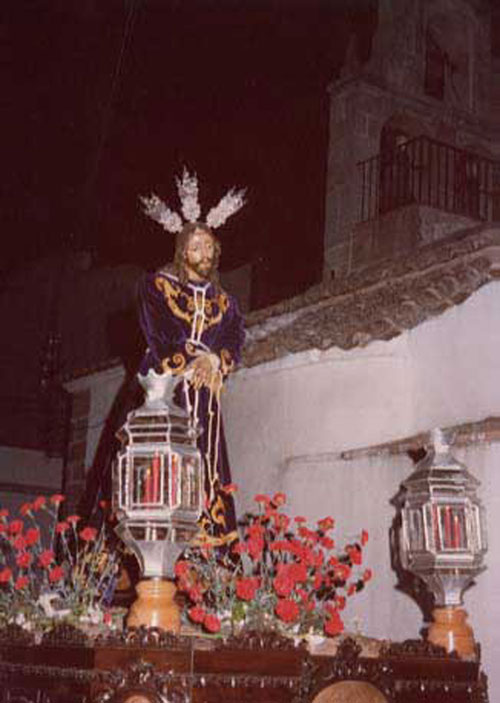 LA IMAGEN DE JESUS CAUTIVO POR LA CALLEJA DEL SANTO EN SU SEGUNDO A�O QUE EFECTUABA LA ESTACION PENITENCIAL