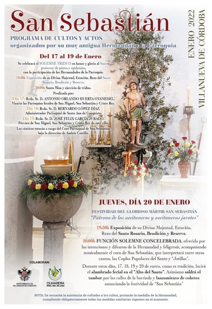 -Programa de cultos y actos- San Sebastian 2022