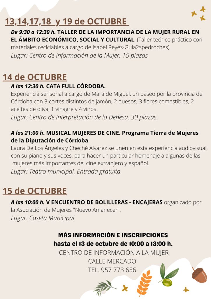 Día Internacional de las Mujeres Rurales.