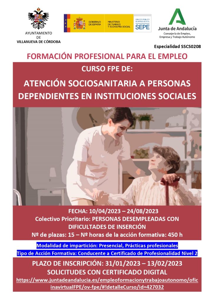 ATENCIÓN SOCIOSANITARIA A PERSONAS DEPENDIENTES EN INSTITUCIONES SOCIALES