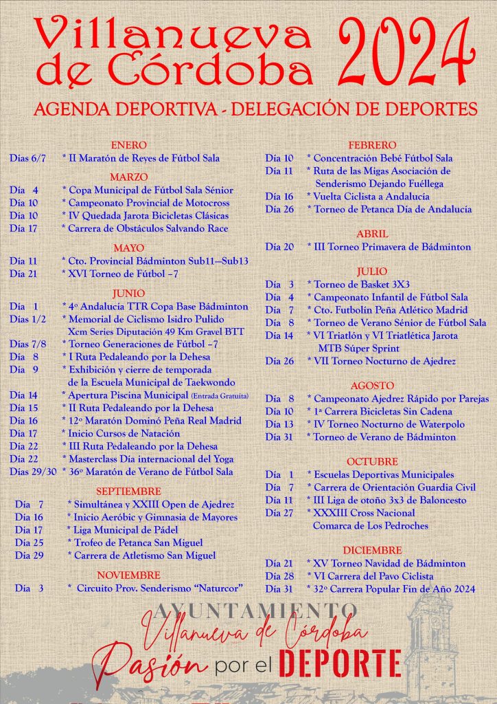 Agenda Deportiva 2024