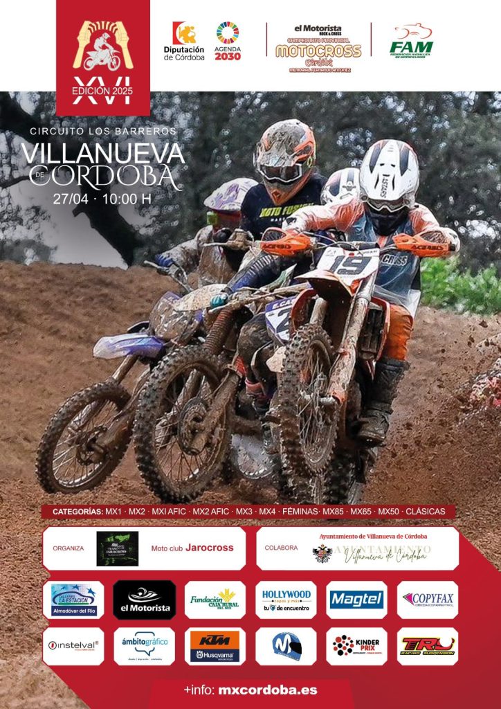 Villanueva de Córdoba acogerá el próximo 27 de abril en el Circuito Los Barreros la prueba del Campeonato Provincial Motocross