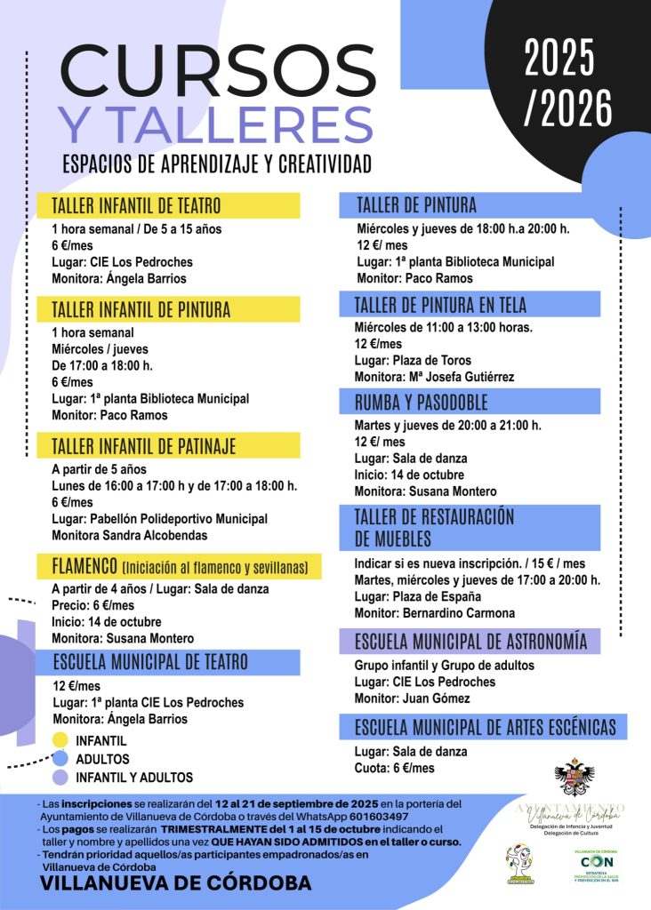 Cursos y talleres 2025-2026